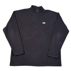 The North Face TKA 100 Quarter-Zip Fleece Pullover Black XL